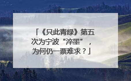 《只此青绿》第五次为宁波“淬墨”，为何仍一票难求？
