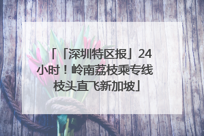 「深圳特区报」24小时！岭南荔枝乘专线 枝头直飞新加坡