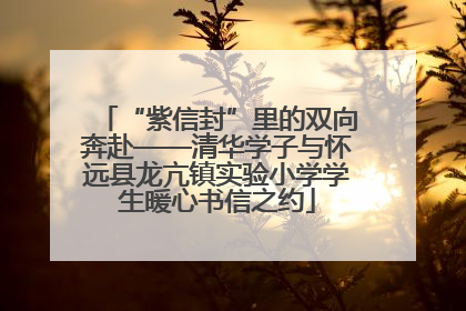 “紫信封”里的双向奔赴——清华学子与怀远县龙亢镇实验小学学生暖心书信之约