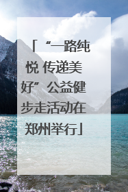 “一路纯悦 传递美好”公益健步走活动在郑州举行