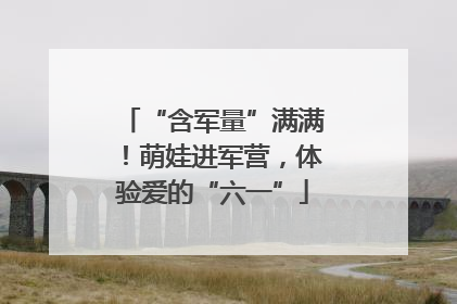 “含军量”满满！萌娃进军营，体验爱的“六一”