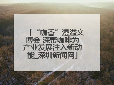 “咖香”漫溢文博会 深帮咖啡为产业发展注入新动能_深圳新闻网
