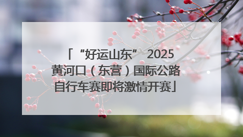 “好运山东” 2025 黄河口（东营）国际公路自行车赛即将激情开赛