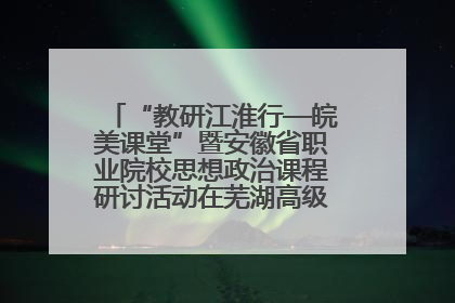 “教研江淮行—皖美课堂”暨安徽省职业院校思想政治课程研讨活动在芜湖高级职业技术学校举行
