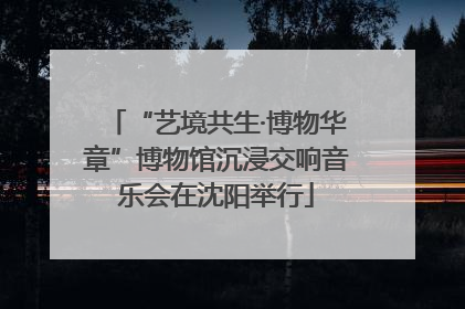 “艺境共生·博物华章”博物馆沉浸交响音乐会在沈阳举行