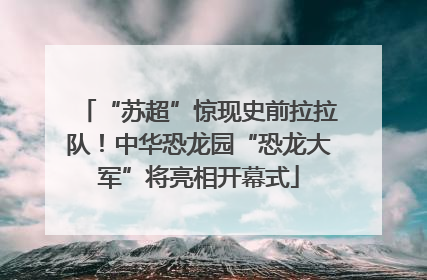 “苏超”惊现史前拉拉队！中华恐龙园“恐龙大军”将亮相开幕式