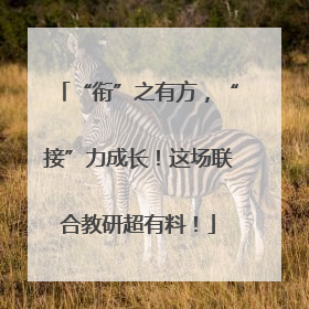 “衔”之有方，“接”力成长！这场联合教研超有料！