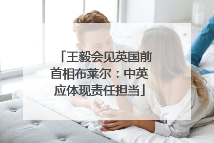 王毅会见英国前首相布莱尔：中英应体现责任担当