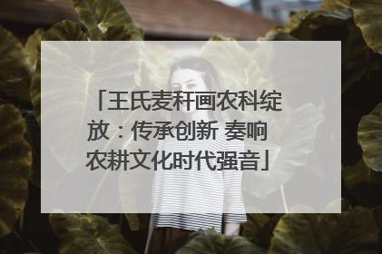 王氏麦秆画农科绽放：传承创新 奏响农耕文化时代强音