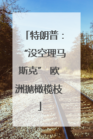 特朗普：“没空理马斯克” 欧洲抛橄榄枝