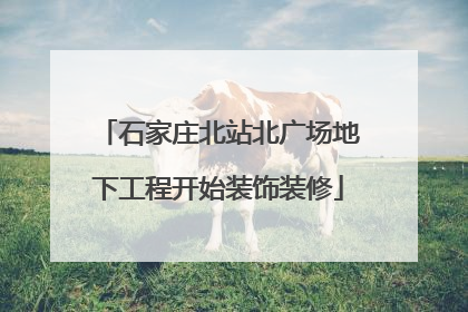 石家庄北站北广场地下工程开始装饰装修