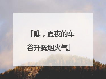 瞧，夏夜的车谷升腾烟火气