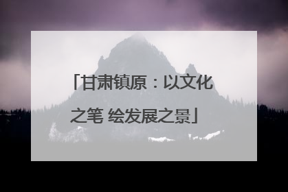甘肃镇原：以文化之笔 绘发展之景