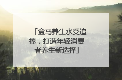 盒马养生水受追捧，打造年轻消费者养生新选择