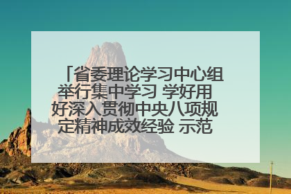 省委理论学习中心组举行集中学习 学好用好深入贯彻中央八项规定精神成效经验 示范带头持续推动全省学习教育走深走实