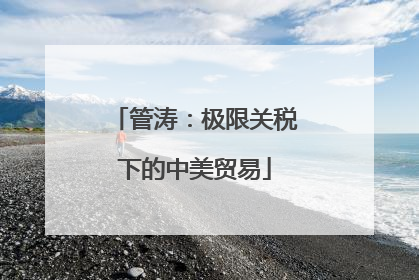 管涛：极限关税下的中美贸易