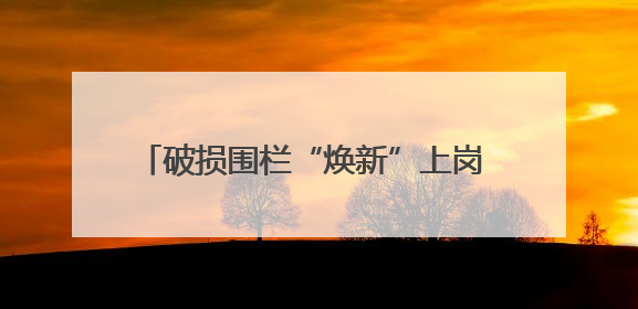 破损围栏“焕新”上岗 守护居民“安居底线”