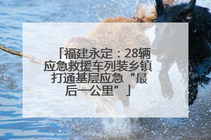 福建永定：28辆应急救援车列装乡镇 打通基层应急“最后一公里”