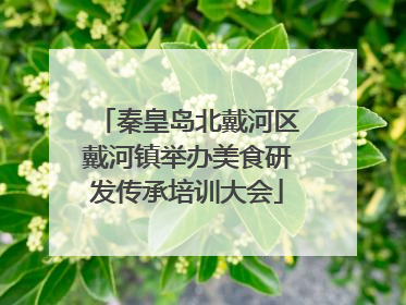 秦皇岛北戴河区戴河镇举办美食研发传承培训大会