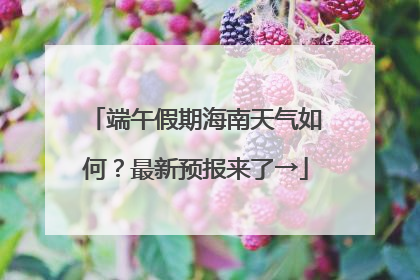 端午假期海南天气如何？最新预报来了→
