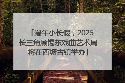 端午小长假，2025长三角顾锡东戏曲艺术周将在西塘古镇举办