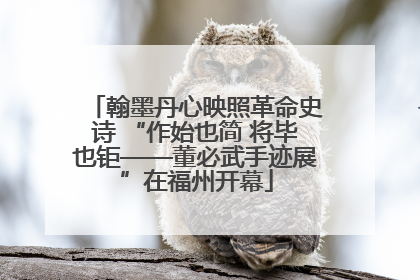翰墨丹心映照革命史诗 “作始也简 将毕也钜——董必武手迹展”在福州开幕