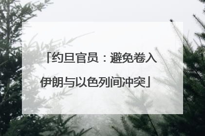 约旦官员：避免卷入伊朗与以色列间冲突