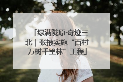 绿满陇原·奇迹三北｜张掖实施“百村万树千里林”工程