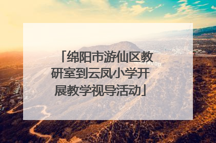 绵阳市游仙区教研室到云凤小学开展教学视导活动