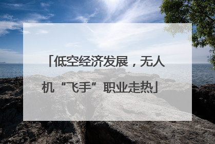 低空经济发展，无人机“飞手”职业走热