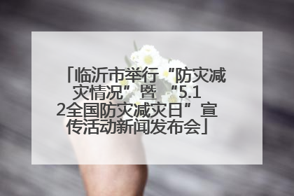 临沂市举行“防灾减灾情况”暨 “5.12全国防灾减灾日”宣传活动新闻发布会