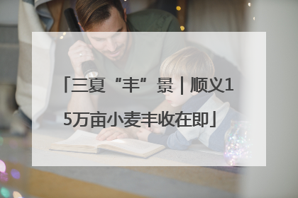 三夏“丰”景｜顺义15万亩小麦丰收在即