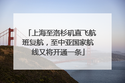 上海至洛杉矶直飞航班复航，至中亚国家航线又将开通一条