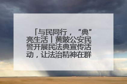 与民同行，“典”亮生活丨黄陂公安民警开展民法典宣传活动，让法治精神在群众心中落地生根