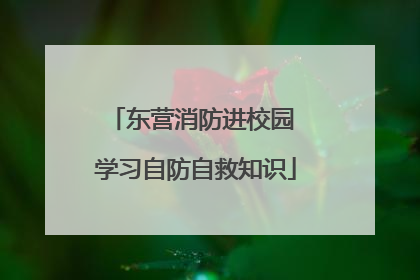 东营消防进校园 学习自防自救知识
