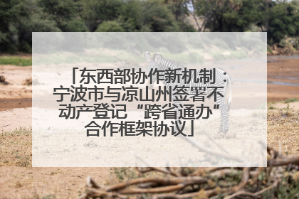东西部协作新机制：宁波市与凉山州签署不动产登记“跨省通办”合作框架协议