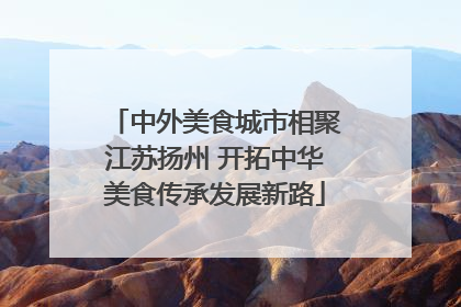 中外美食城市相聚江苏扬州 开拓中华美食传承发展新路