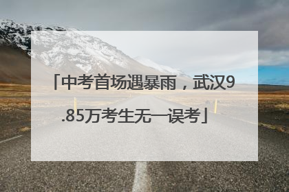 中考首场遇暴雨，武汉9.85万考生无一误考