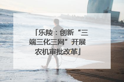 乐陵：创新“三端三化三网”开展农机审批改革