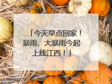 今天早点回家！暴雨、大暴雨今起上线江西！