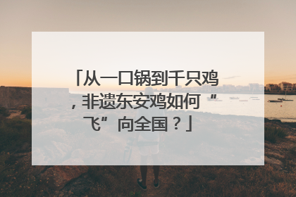 从一口锅到千只鸡，非遗东安鸡如何“飞”向全国？
