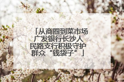 从商圈到菜市场 广发银行长沙人民路支行积极守护群众“钱袋子”