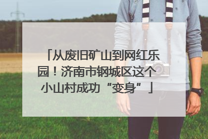 从废旧矿山到网红乐园！济南市钢城区这个小山村成功“变身”