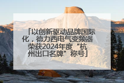 以创新驱动品牌国际化，德力西电气变频器荣获2024年度“杭州出口名牌”称号