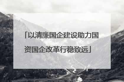 以清廉国企建设助力国资国企改革行稳致远