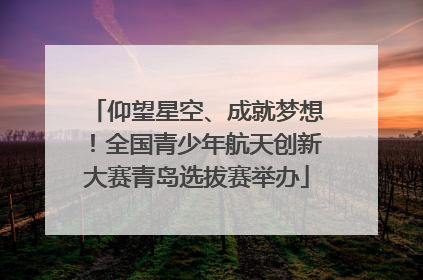 仰望星空、成就梦想！全国青少年航天创新大赛青岛选拔赛举办
