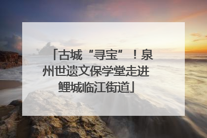 古城“寻宝”！泉州世遗文保学堂走进鲤城临江街道