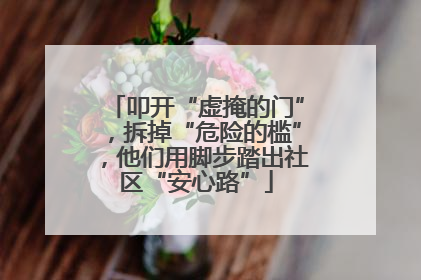 叩开“虚掩的门”，拆掉“危险的槛”，他们用脚步踏出社区“安心路”