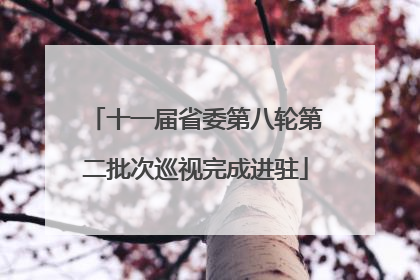 十一届省委第八轮第二批次巡视完成进驻