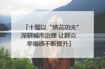 十堰以“绣花功夫”深耕城市治理 让群众幸福感不断提升